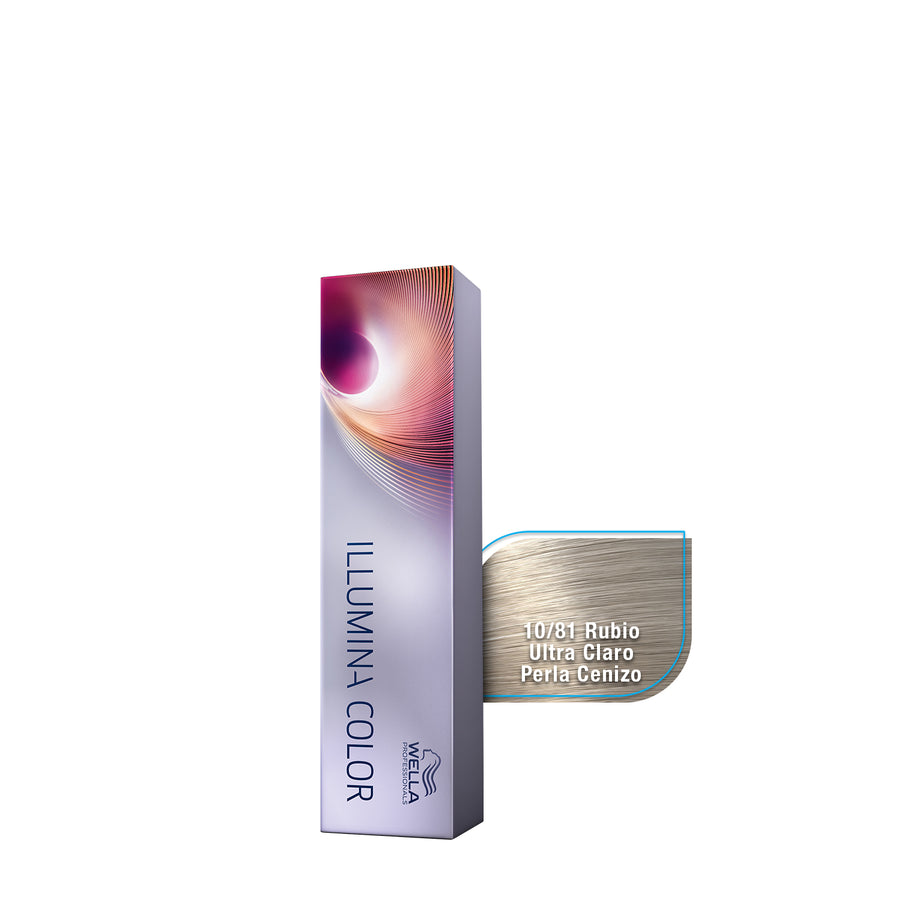 WELLA TINTE ILLUMINA COLOR 10/81 RUBIO ULTRA CLARO PERLA CENIZA, 60 ML