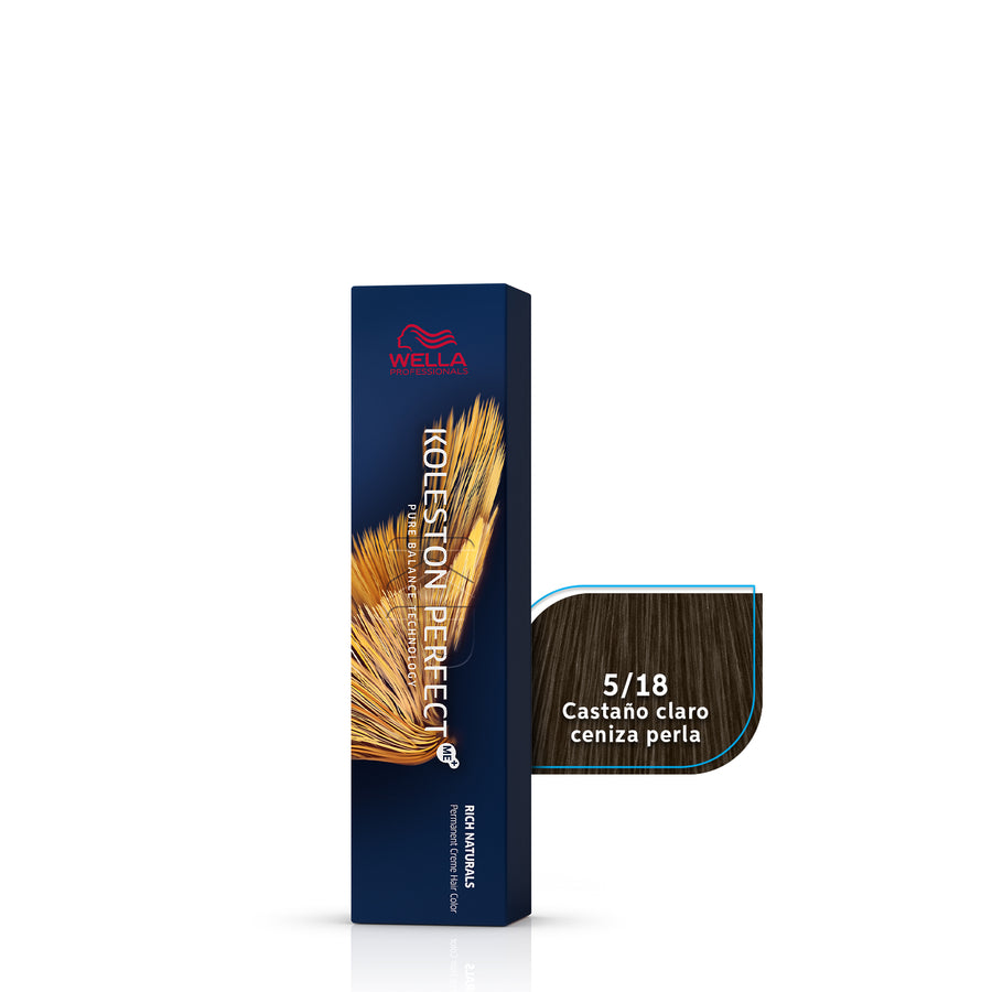 WELLA KOLESTON PERFECT 5/18 CASTAÑO CLARO CENIZA PERLA, 60 ML