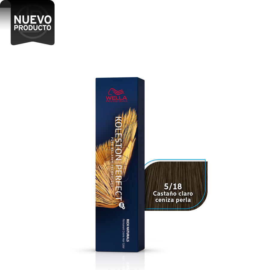 WELLA KOLESTON PERFECT 5/18 CASTAÑO CLARO CENIZA PERLA, 60 ML