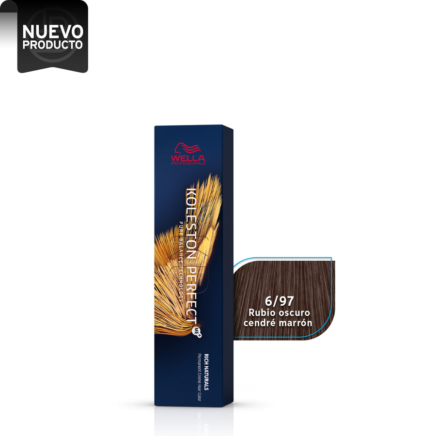 WELLA KOLESTON PERFECT  6/97 RUBIO OSCURO CENDRÉ MARRÓN, 60 ML