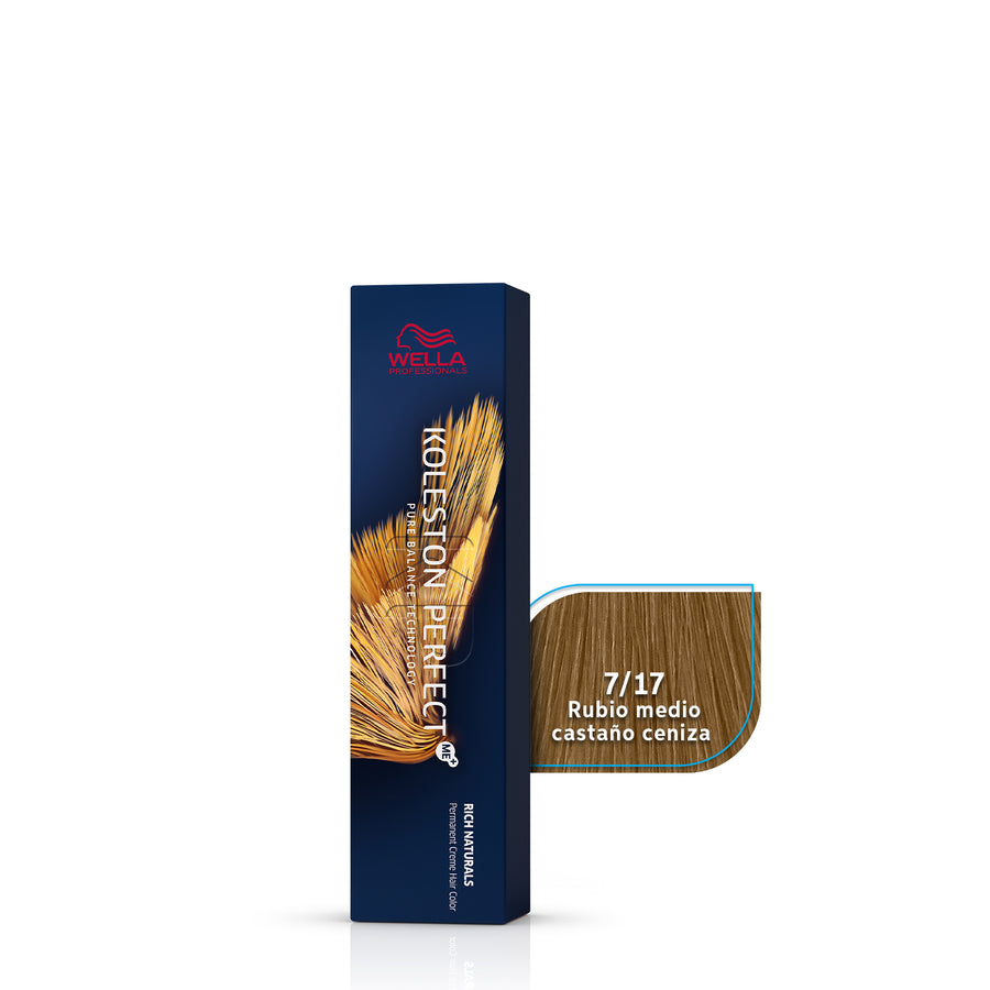 WELLA KOLESTON PERFECT 7/17 RUBIO MEDIO CASTAÑO CENIZA, 60 ML