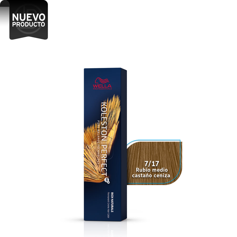 WELLA KOLESTON PERFECT 7/17 RUBIO MEDIO CASTAÑO CENIZA, 60 ML