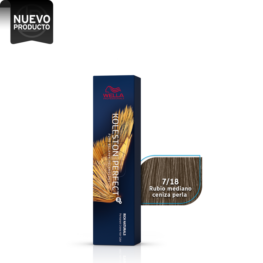 WELLA KOLESTON PERFECT 7/18 RUBIO MEDIANO CENIZA PERLA, 60 ML