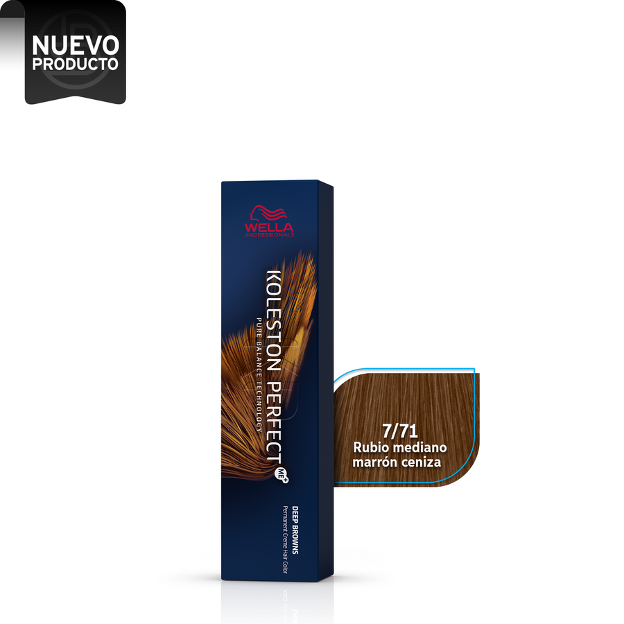 WELLA KOLESTON PERFECT 7/71 RUBIO MEDIANO MARRÓN CENIZA, 60 ML