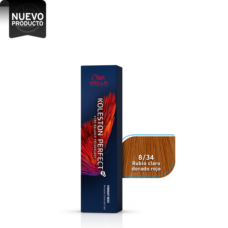 WELLA KOLESTON PERFECT 8/34 RUBIO CLARO DORADO ROJO, 60 ML