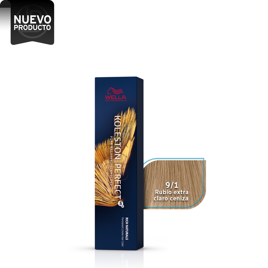 WELLA KOLESTON PERFECT 9/1 RUBIO EXTRA CLARO CENIZA, 60 ML