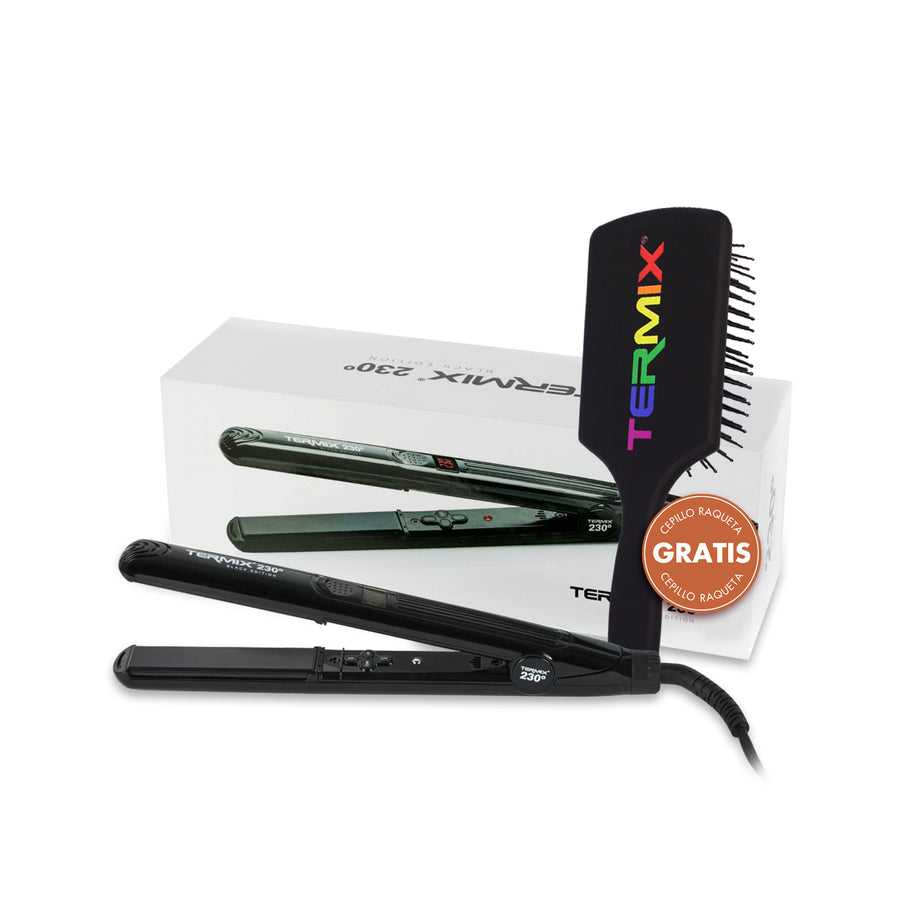 TERMIX PLANCHA PROFESIONAL 230°, 1" + CEPILLO PALETA PRIDE