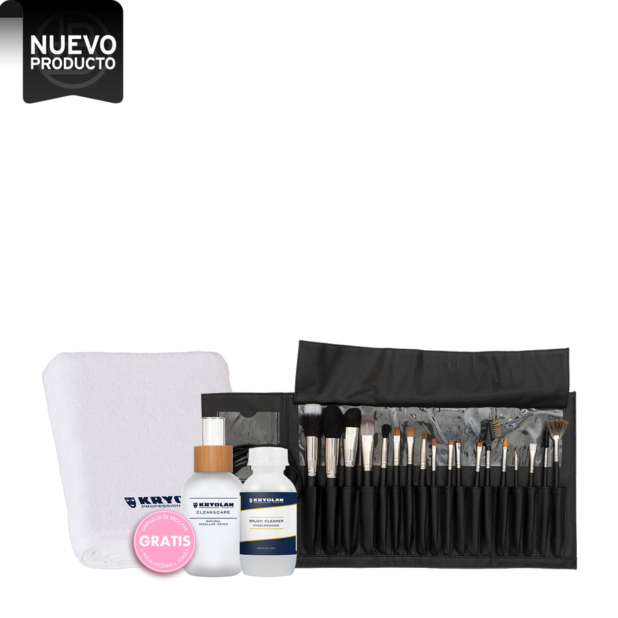 KRYOLAN SET DE BROCHAS , 18 PZ