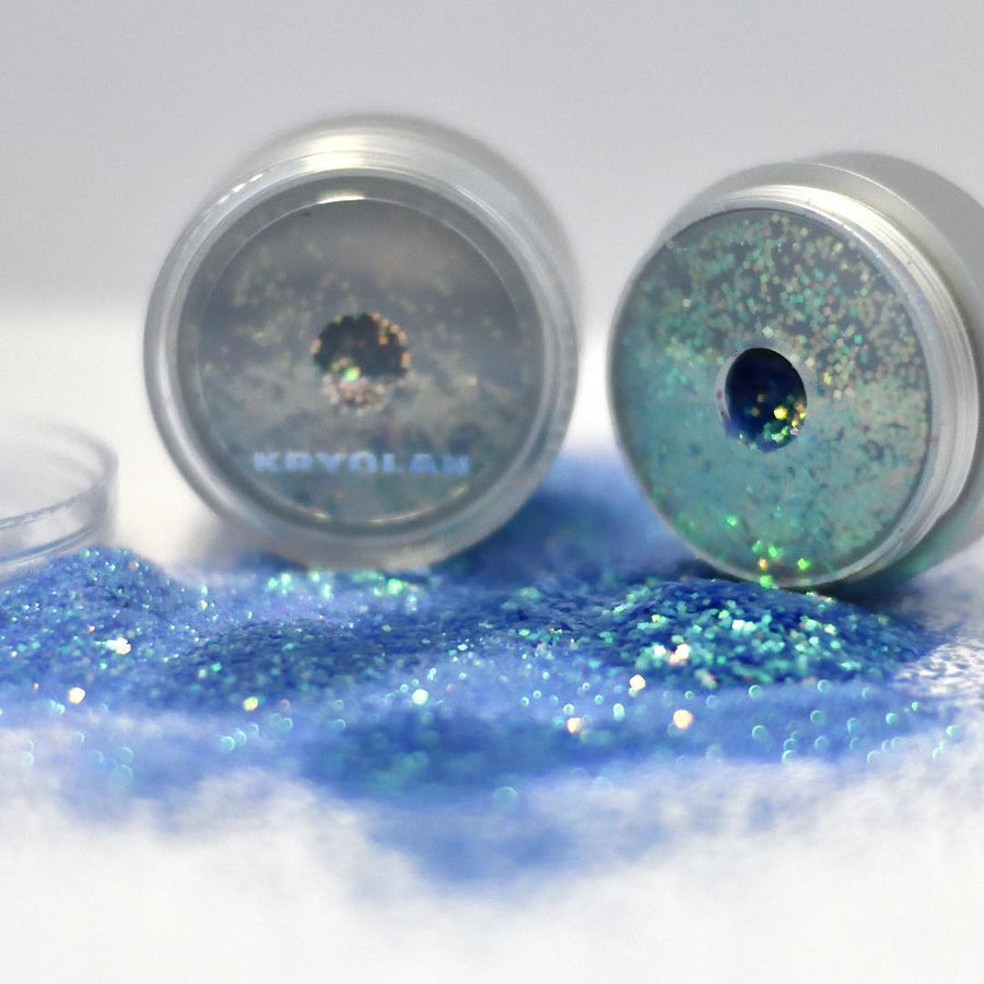 KRYOLAN POLYESTER GLIMMER PASTEL BLUE - AZUL PASTEL, 4 GR