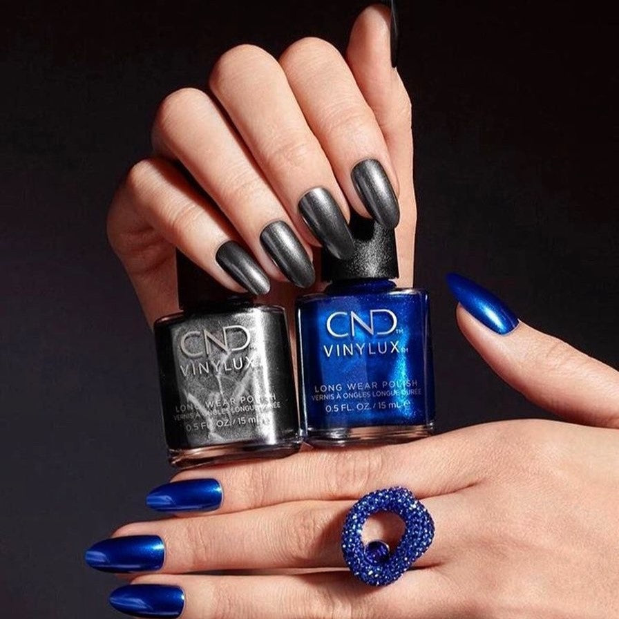 cnd vinylux sassy sapphire beauty art mexico