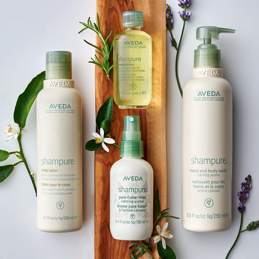 aveda shampure composition beauty art mexico