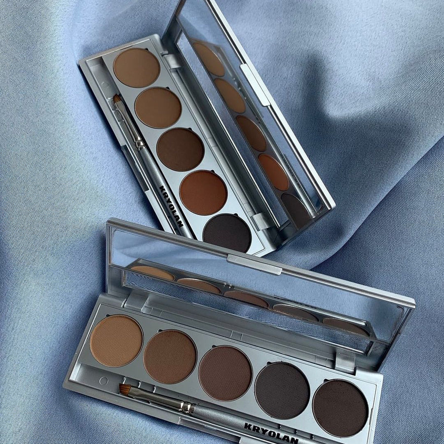 kryolan eyebrown palette 5 color ceja beauty art mexico