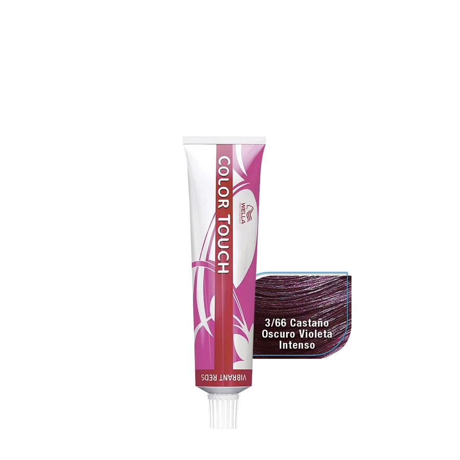 WELLA TINTE COLOR TOUCH Familia Vibrant Reds CT 60 ml. 3/66 CASTAÑO OSCURO VIOLETA INTENSO