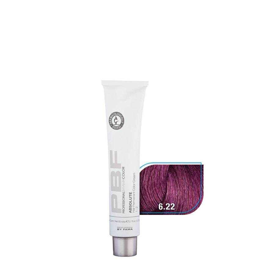 BY FAMA TINTE COLOR ABSOLUTE PURPLE RED PBC TINTE 6.22, 80 ML