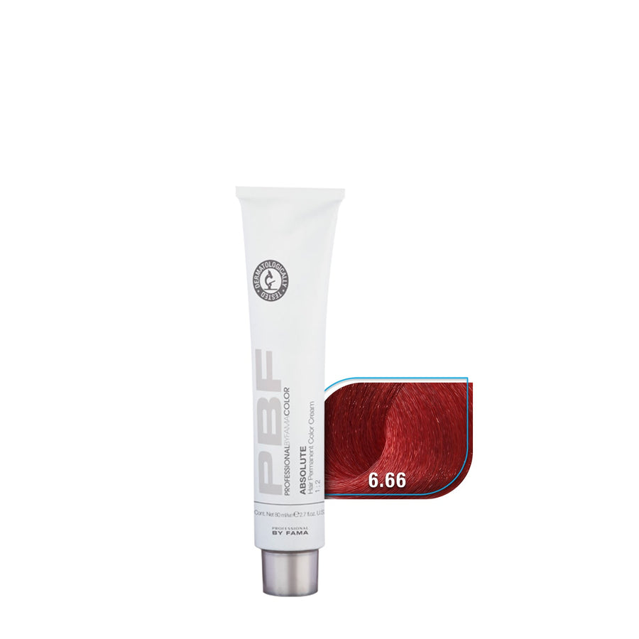 BY FAMA TINTE COLOR ABSOLUTE RED PBC TINTE 6.66, 80 ML