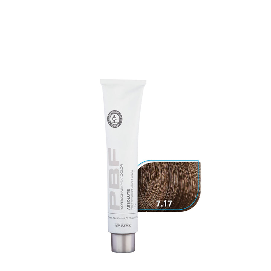 BY FAMA TINTE COLOR ABSOLUTE NATURALES CENIZOS PBC TINTE 7.17, 80 ML