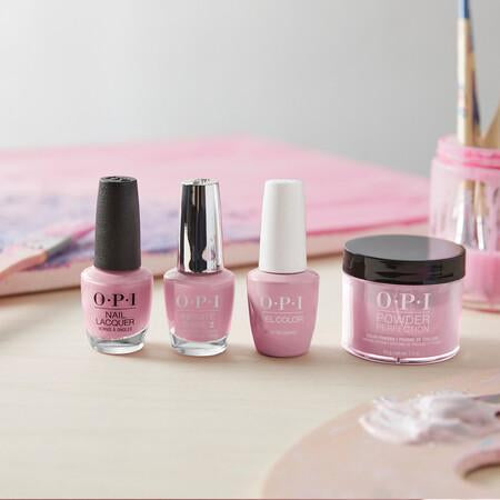 opi nail lacquer pink on canvas, 15 ml, beauty art méxico