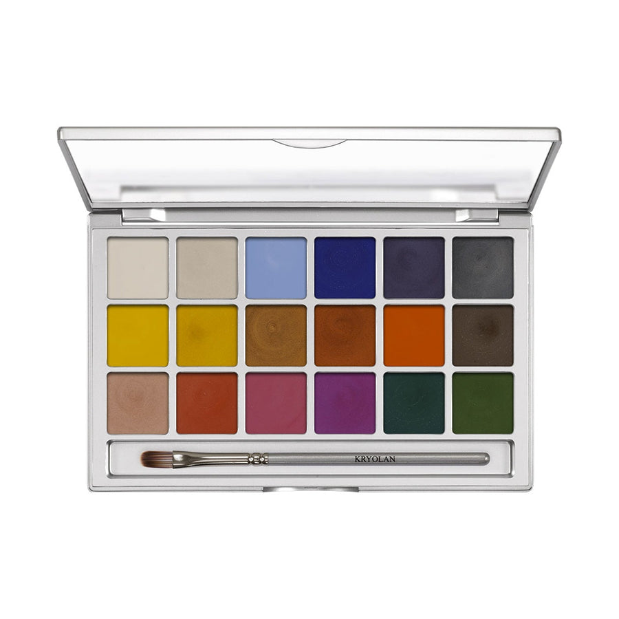 kryolan paleta shimmering vision 18 pzas beauty art mexico