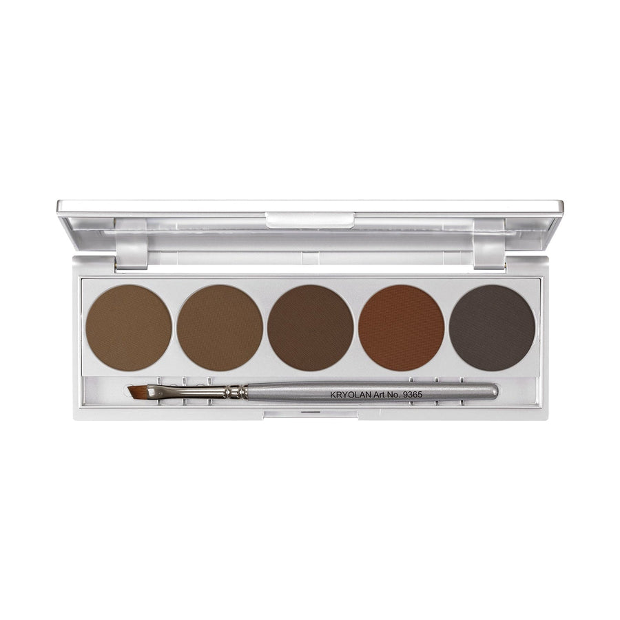 kryolan eyebrown palette 5 color ceja beauty art mexico