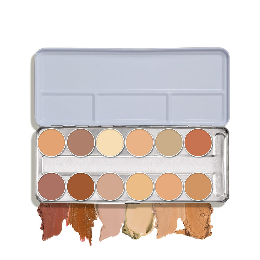 kryolan dermacolor paleta camuflaje 12 tonos beauty art mexico