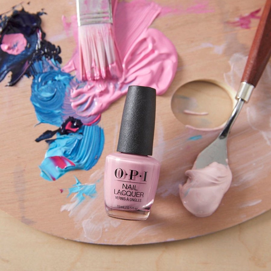 opi nail lacquer pink on canvas, 15 ml, beauty art méxico
